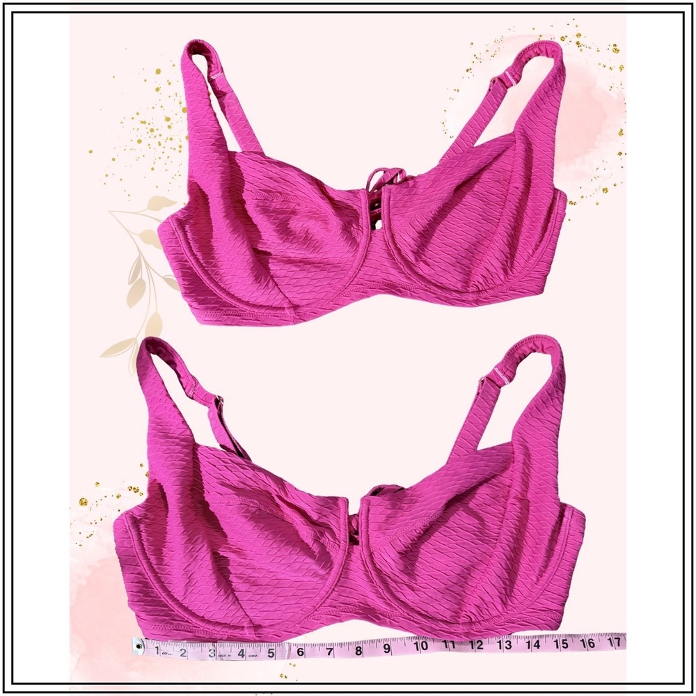 Victoria's Secret - Brazilian Bikini Top - Hot Pink - Size 40DDD